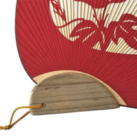 Chidori-förmige gravierte Morgenlatte (rot) Miyako Uchiwa Nr.245