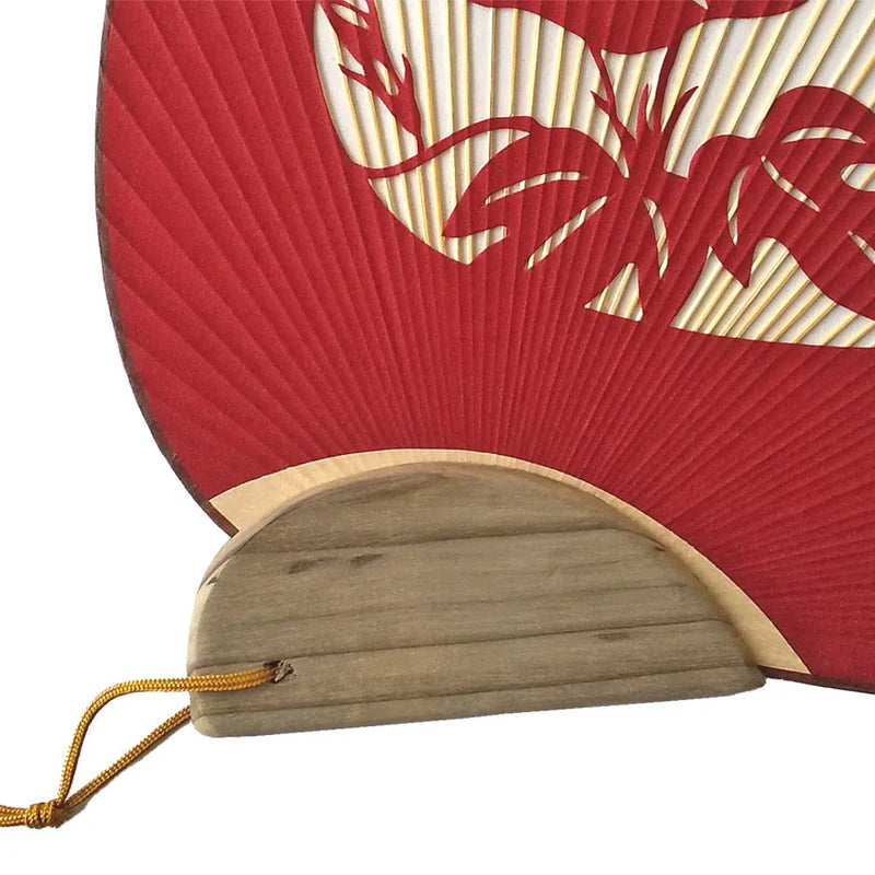 Chidori-förmige gravierte Morgenlatte (rot) Miyako Uchiwa Nr.245