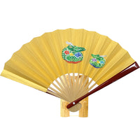 2024年 辰年 年賀扇子 土鈴 辰の親子 茶扇