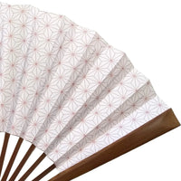 江戸扇子セット No.30　麻の葉　毬　淡紅色　紙箱入り