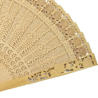 Overseas Production Sandalwood Fan, 2022 New Arrival No.2, Faceted Sunflower, with fan case and paulownia box