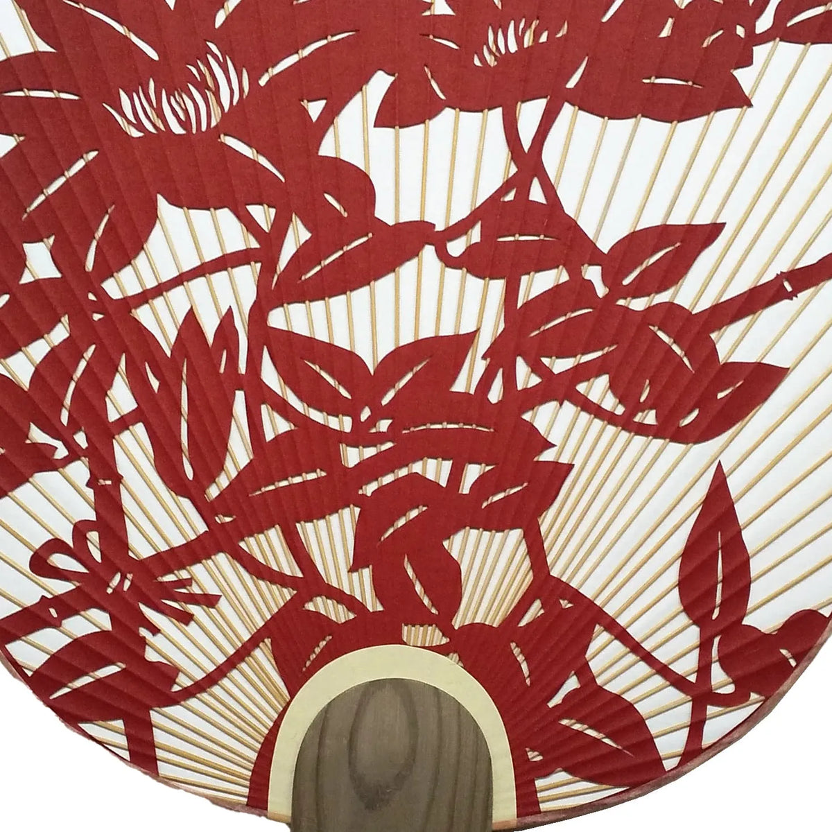Clématite (rouge), gravure de Tsu Uchiwa, papier japonais fait à la main.