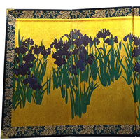 Korin Ogata, Tsubame and Flowers, miniature folding screen