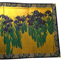 Korin Ogata, Tsubame and Flowers, miniature folding screen