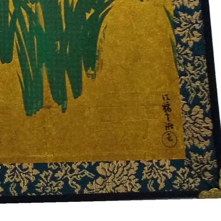 Korin Ogata, Tsubame and Flowers, miniature folding screen
