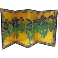 Korin Ogata, Tsubame and Flowers, miniature folding screen