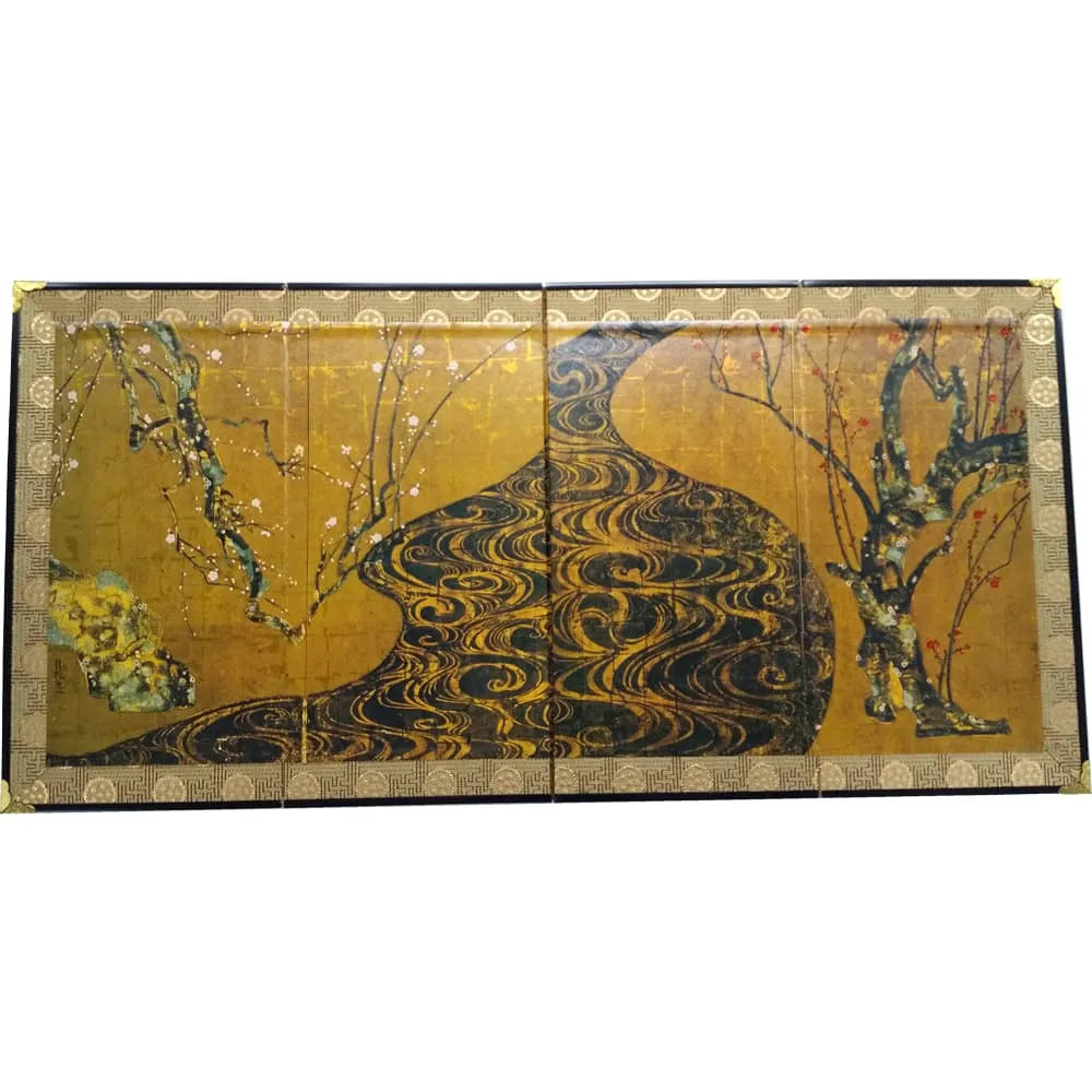 尾形光琳 紅白梅図 ミニ屏風 – 江戸扇子とうちわの老舗通販_伊場仙 尾形光琳 紅白梅図 ミニ屏風 – 江戸扇子とうちわの老舗通販_伊場仙