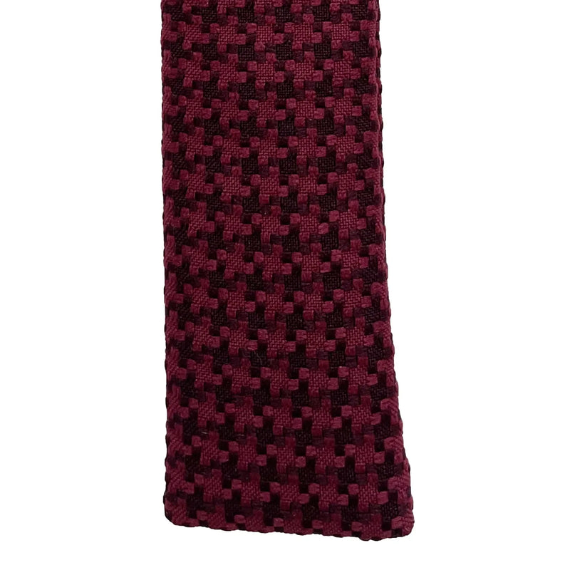 Fan Bag, dobby lattice, Bordeaux, 7" length