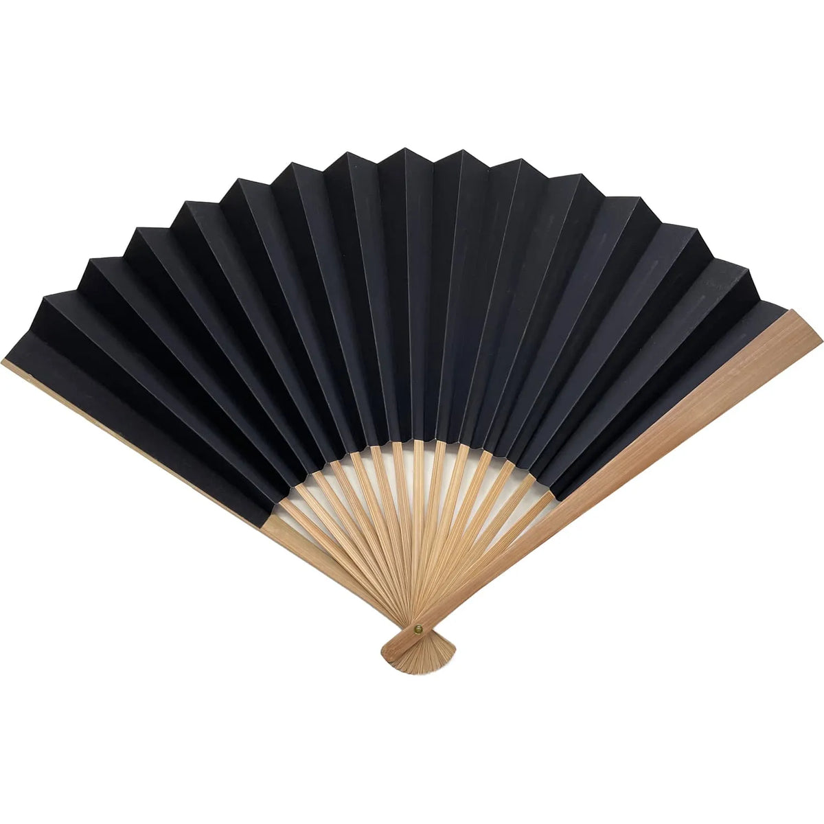 8.5" folding fan, dragonfly, black, with optional fan bag