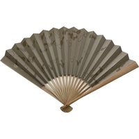 8.5" fan, gourd, brown, with optional fan bag