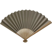 8.5" fan, gourd, brown, with optional fan bag