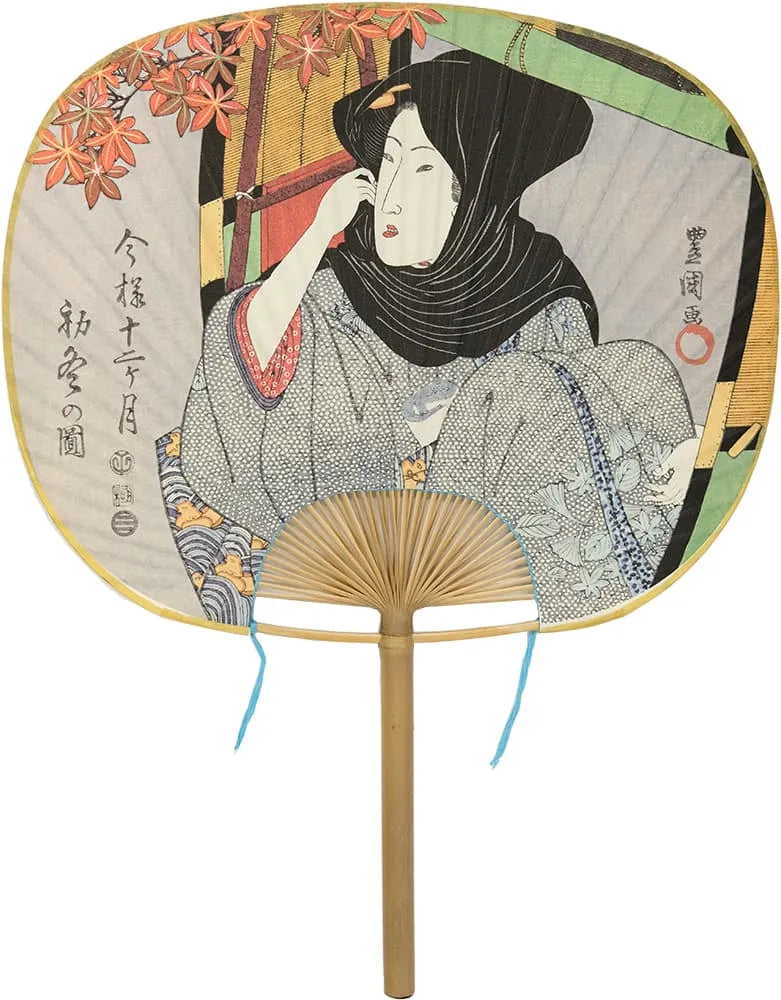 Edo Fan, Twelve Months in the Ima Style, Toyokuni, Early Winter (October in the lunar calendar)