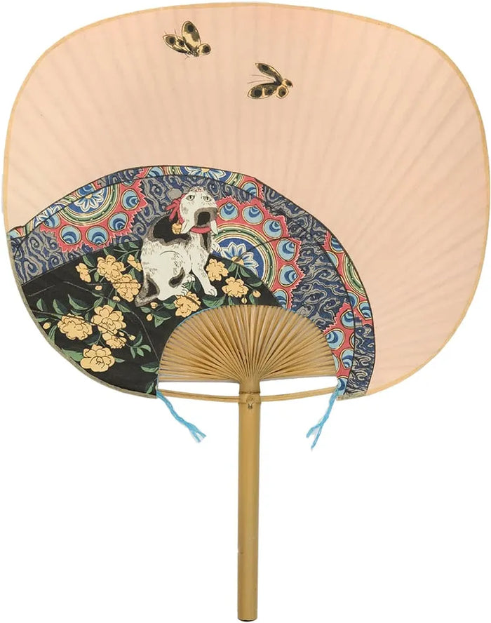 Edo fan, 12 months in the style of the present day, Toyokuni, Kisaragi (second month of the lunar calendar)