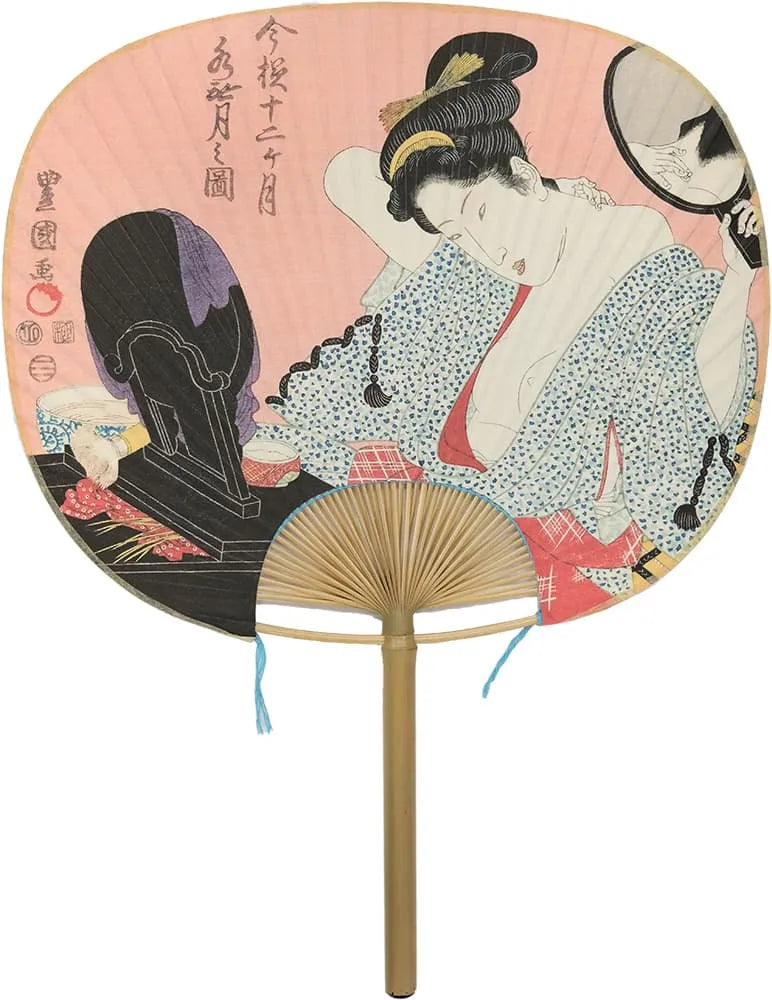 Edo Fan, Twelve Months in the Ima Style, Toyokuni, Mizunashi (June in the lunar calendar)