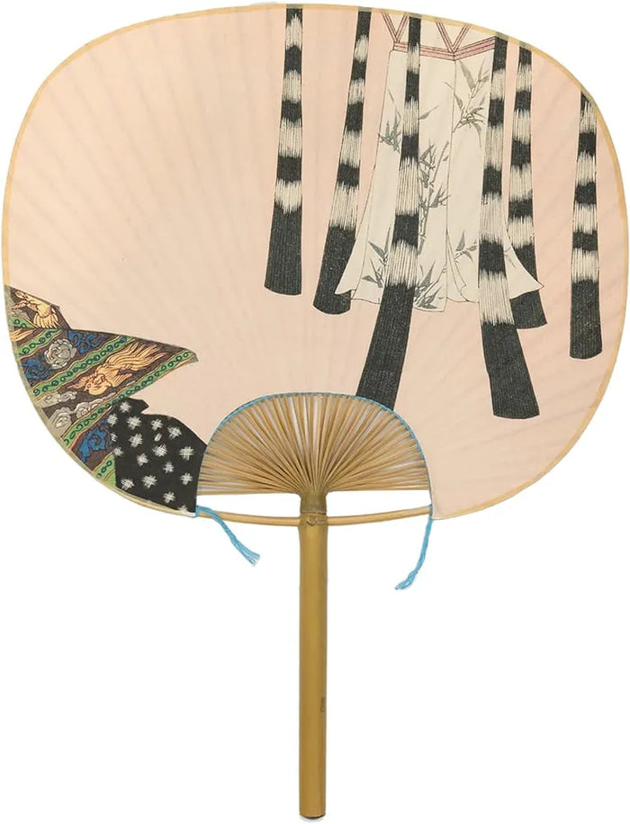 Edo fan, 12 months in the style of the present Toyokuni, early autumn (the seventh month of the lunar calendar)