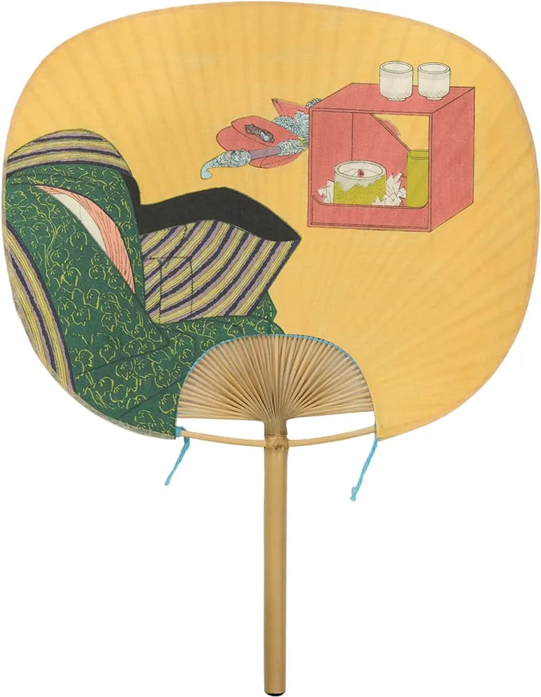 Edo-Fächer, Zwölf Monate im Ima-Stil, Toyokuni, Kiku-zuki (September im Mondkalender).