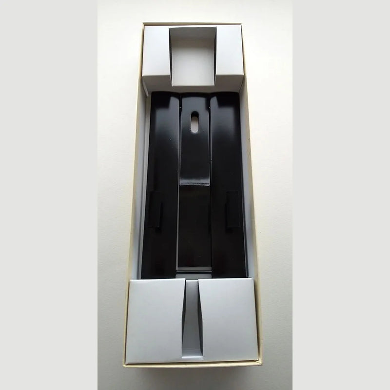 Set pour 9" avec boîte, pour ventilateurs décoratifs, support de ventilateur laqué noir.