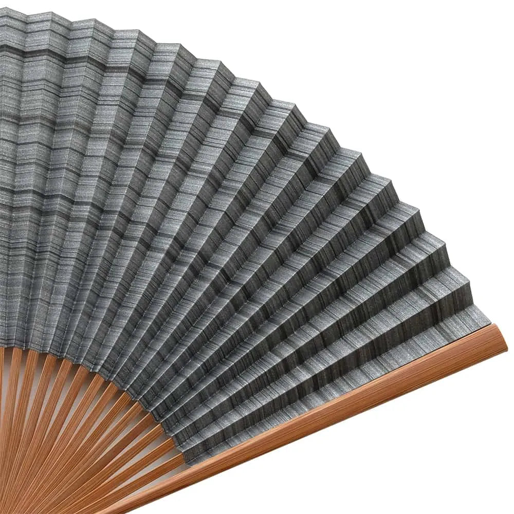 Shimebiki-Fächer, honosotake, doppelseitig, schwarz, 7,5 cm