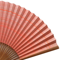 Shimebiki fan, Hon sooty bamboo, double-sided, Shu 6.5cm