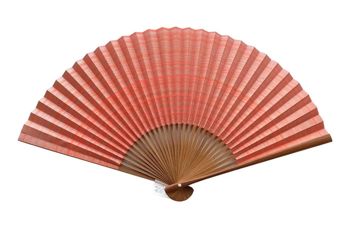 Shimebiki fan, Hon sooty bamboo, double-sided, Shu 6.5cm