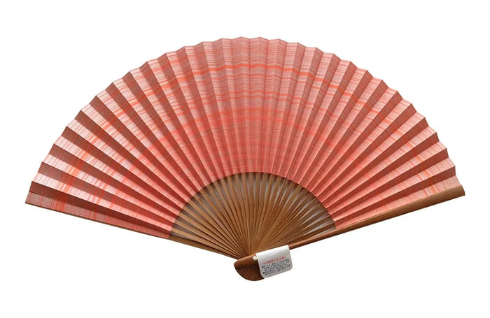 Shimebiki fan, Hon sooty bamboo, double-sided, Shu 6.5cm