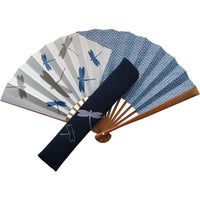 Edo-Fächer-Set, Libelle, blau Nr.24