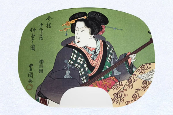 伊場仙版団扇絵 初代歌川豊国 今様十二ヶ月 No.11 仲冬 （陰暦十一月